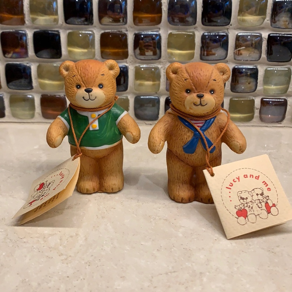 From 1979, NWT Lucy and Me ceramic bears, sailor